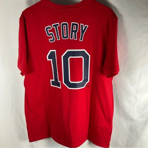 Nike Boston Red Sox’s Men’s Large Red Trevor Story #10 Short Sleeve T-Shirt NWT - Picture 2 of 8